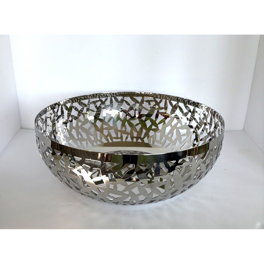 Alessi Stainless Steel Cactus Bowl Large Fruit Decorative Modern Art Metal